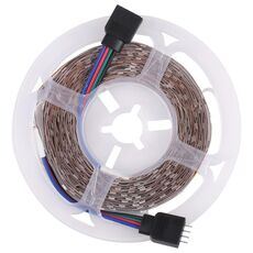 Bare Board 2835 SMD RGB LED Rope Light, 60 LED/m, Lunghezza: 5m, 12V 2A 100-240V, con telecomando a 24 tasti (presa EU)