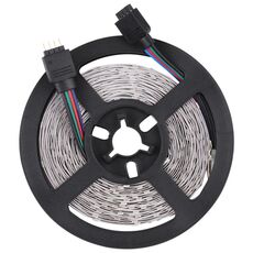 Smart Bluetooth APP Control Bare Board 2835 SMD RGB LED Rope Light, 60 LED/m, Lunghezza: 5m, 12V 2A 100-240V(US Plug)