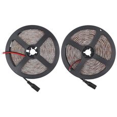 2pcs Bare Board 2835 SMD Dimmerabile Luce bianca / Luce calda LED Corda luminosa, 60 LED/m, Lunghezza: 5m, 12V 2A 100-240V (spina UE)