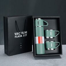 Thermos da 500 ml in acciaio inossidabile 304, tazza da tè portatile da lavoro, specifiche: confezione regalo (verde)