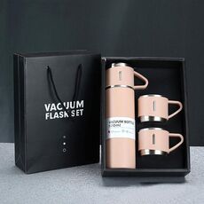 Thermos da 500 ml in acciaio inossidabile 304, tazza da tè portatile da lavoro, specifiche: confezione regalo (rosa)