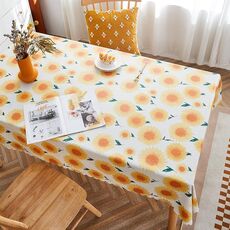 Tovaglia da scrivania da tavolo impermeabile in carta PVC per fattoria rurale, dimensioni: 60x90 cm (girasole)