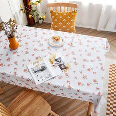 Tovaglia da tavolo da tavolo impermeabile con lavaggio a olio in carta PVC da fattoria rurale, dimensioni: 80x120 cm (linguaggio dei fiori)