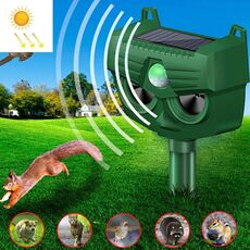 RC-543 Repellente solare per cani da esterno Repellente per uccelli ad ultrasuoni per animali a infrarossi