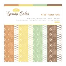 2 set 6 pollici scrapbooking sfondo carta arte artigianato fatto a mano (primavera colore 02)
