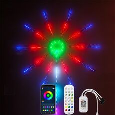 KD0062 USB 24 tasti Bluetooth Lanterna per fuochi d'artificio LED Music Decoration Light (117 LED)