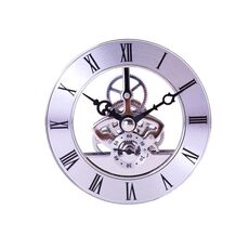 Orologio al quarzo trasparente in metallo Orologio con ingranaggi Accessori fai da te Movimento argento 86 mm