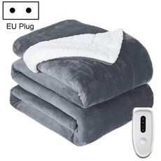 Coperta riscaldante elettrica con controllo della temperatura intelligente, dimensioni: 130x180cm Spina europea (grigio bianco)