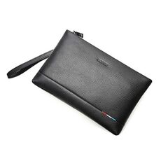 Bopai 12-122271 Pochette in pelle da uomo d'affari di grande capacità resistente all'usura (nero)