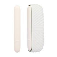 Per IQOS ILUMA Scomparto di ricarica per portasigarette elettronico in silicone con coperchio laterale (bianco)