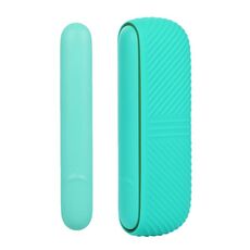 Per IQOS ILUMA Custodia per sigaretta elettronica in silicone Scomparto di ricarica con coperchio laterale (verde menta)