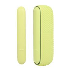 Per IQOS ILUMA Custodia per sigaretta elettronica in silicone Scomparto di ricarica con coperchio laterale (giallo)