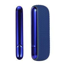 Per IQOS ILUMA Scomparto di ricarica per portasigarette in silicone con coperchio laterale (blu scuro)