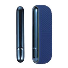 Per IQOS ILUMA Scomparto di ricarica per portasigarette elettronico in silicone con coperchio laterale (blu navy)