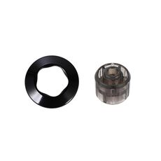 Per IQOS ILUMA / Prime Tappo per sigaretta elettronica Rod Single Five Rings con strumento di rimozione per sostituire il tappo colorato (Black Plain)