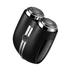Rasoio elettrico impermeabile IPX7 a doppia rasatura portatile Wet and Dry (nero)