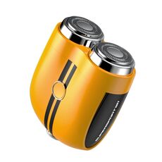 Rasoio elettrico impermeabile IPX7 a doppia rasatura portatile Wet and Dry (giallo)