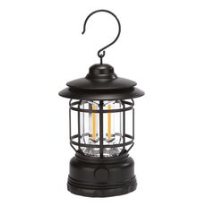 AOTU YT1030 Lampada portatile di emergenza con luce da campeggio retrò per esterni (nera)