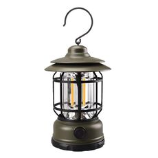 AOTU YT1030 Lampada portatile di emergenza con luce da campeggio retrò per esterni (verde)
