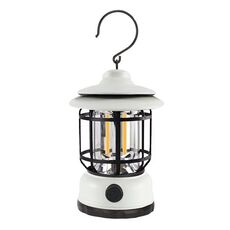 AOTU YT1030 Lampada portatile di emergenza con luce da campeggio retrò per esterni (bianca)