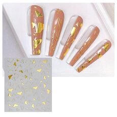 TH-759 10 pezzi Adesivo posteriore trasparente satinato Adesivo per nail art sbavato abbronzante