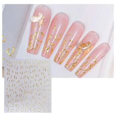 TH-760 10 pezzi Adesivo posteriore trasparente satinato Adesivo per nail art sbavato abbronzante