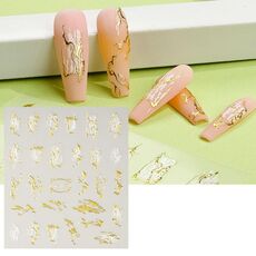 TH-1103 10 pezzi Adesivo posteriore trasparente satinato Adesivo per nail art sbavato abbronzante