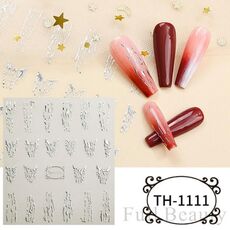 TH-1111 10 pezzi Adesivo posteriore trasparente satinato Adesivo per nail art sbavato abbronzante