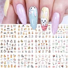 5pcs adesivi per nail art piccoli adesivi acchiappasogni freschi (BN2449-2460)