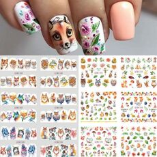 5pcs adesivi per nail art piccoli adesivi acchiappasogni freschi (BN1285-1296)