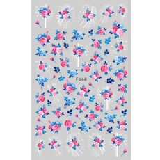 10pcs 3D Adesivo Farfalla Retro Colore Rosa Nail Art Sticker (F-668)