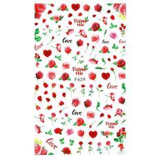 10pcs 3D Adesivo Farfalla Retro Colore Rosa Nail Art Sticker (F-629)