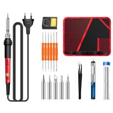 ANENG SL101 17 pz/set Termostato Rotante Domestico Temperatura Costante Saldatore Set 60W Kit di Strumenti per Saldatura a Calore Interno(Spina UE)