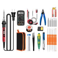 ANENG SL102 24 pz/set Termostato Digitale Domestico Temperatura Costante Saldatore Set 60W Kit di Strumenti per Saldatura a Calore Interno(Spina USA)
