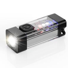 Torcia LED COB a luce bianca da 3 W, mini torcia portachiavi multifunzionale