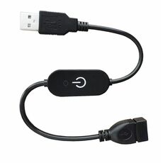 JUNSUNMAY USB LED Touch Controller dimmer in linea per singolo colore, lunghezza 1 m (nero)