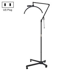 M50X Per Lash Artists 20 pollici LED Half Moon Light con staffa a puleggia Lampada per la bellezza della pelle delle unghie (spina americana)