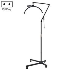 M50X Per Lash Artists Luce a mezzaluna a LED da 20 pollici con staffa a puleggia Lampada per la bellezza della pelle delle unghie (spina UE)