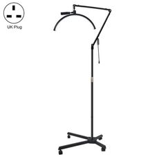 M50X Per Lash Artists Luce a mezzaluna a LED da 20 pollici con staffa a puleggia Lampada per la bellezza della pelle delle unghie (spina UK)