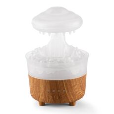 V50 Desktop colorato luce notturna umidificatore venatura del legno goccia d'acqua diffusore di aromi, specifiche: spina americana (bianco)