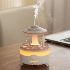 Umidificatore per aromaterapia UFO Water Drop Diffusore con telecomando silenzioso per desktop domestico, dimensioni: spina UK (bianco)