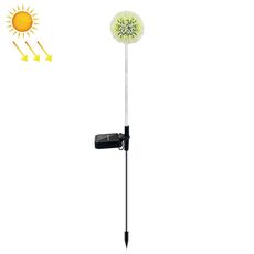 Luci da giardino a LED solari per esterni con decorazione a spina da terra per prato con tarassaco, modello: testa singola