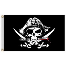 60x90 cm Bar Casa stregata Pirata Scheletro Bandiera Halloween Panno da appendere, Stile: Cappello Coltello e forchetta