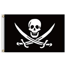 60x90 cm Bar Casa stregata Pirata Scheletro Bandiera Halloween Panno da appendere, Stile: Coltello e forchetta calvo