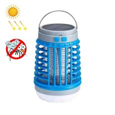 E-SMARTER W890-1 Lampada solare per zanzare a scossa elettrica a LED Lampada per zanzare ricaricabile tramite USB esterna (Blu)