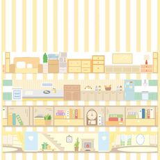 4 rotoli/scatola 2,5 cm x 2 m di nastro adesivo Washi Slow Life per scrapbooking e decorazioni di diari, stile: Vita domestica