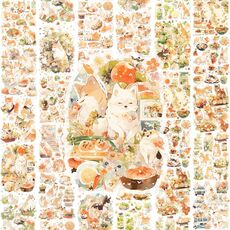 Nastro adesivo Washi 5 cm x 5 m (lunghezza modello 150 cm) Nastro adesivo per diario con ragazza carina a forma di cuore, Stile: Vita quotidiana dei cani