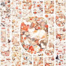 Nastro adesivo Washi 5 cm x 5 m (lunghezza modello 150 cm) Nastro adesivo per diario con cuori per ragazze carine, stile: Cat Life