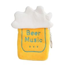 Borsa portaoggetti per cavo dati con rossetto per monete, simpatico cartone animato per la colazione, stile: Birra