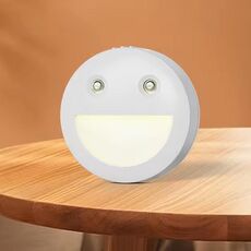 Faccina con sensore intelligente Luce notturna Luce magnetica senza fili per corridoio (Bianco)